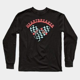 Heartbreaker Retro Skateboard Valentine Long Sleeve T-Shirt